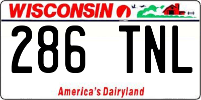 WI license plate 286TNL