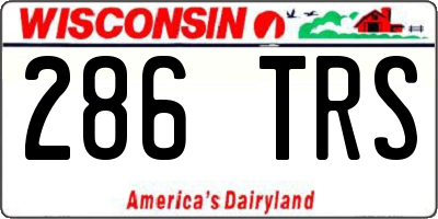 WI license plate 286TRS