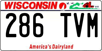WI license plate 286TVM