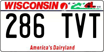 WI license plate 286TVT