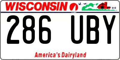 WI license plate 286UBY
