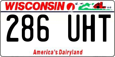 WI license plate 286UHT