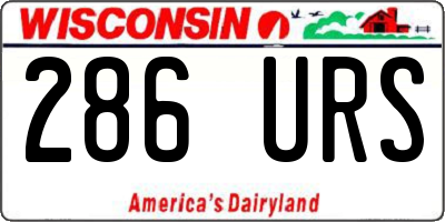 WI license plate 286URS