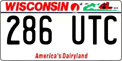 WI license plate 286UTC