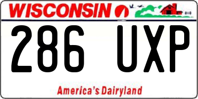 WI license plate 286UXP