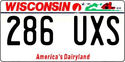 WI license plate 286UXS