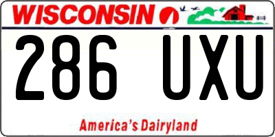 WI license plate 286UXU