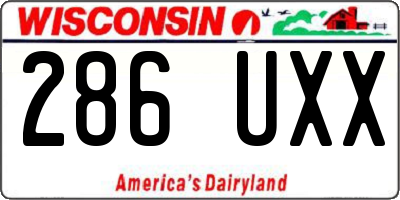 WI license plate 286UXX