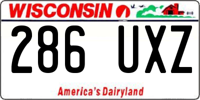 WI license plate 286UXZ