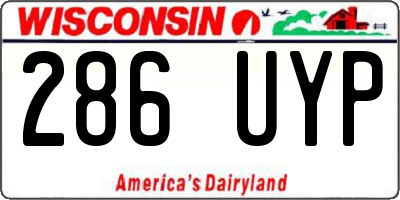 WI license plate 286UYP