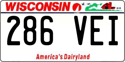 WI license plate 286VEI