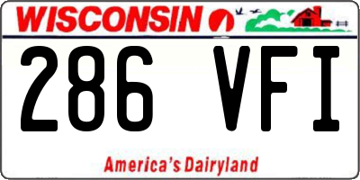 WI license plate 286VFI