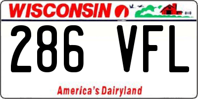WI license plate 286VFL