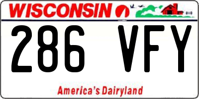 WI license plate 286VFY