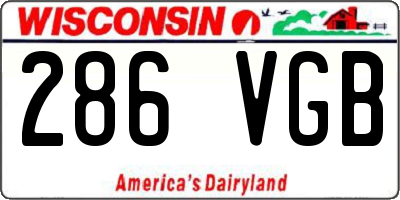 WI license plate 286VGB