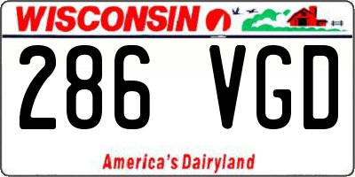 WI license plate 286VGD
