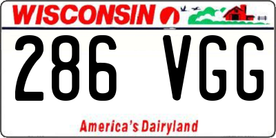 WI license plate 286VGG