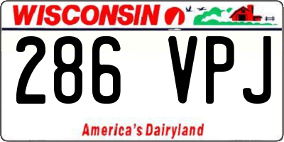 WI license plate 286VPJ