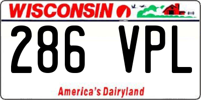 WI license plate 286VPL