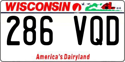 WI license plate 286VQD