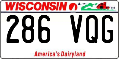 WI license plate 286VQG