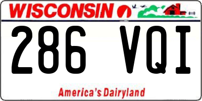 WI license plate 286VQI