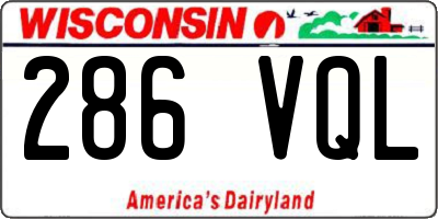 WI license plate 286VQL