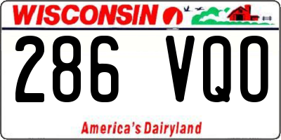 WI license plate 286VQO