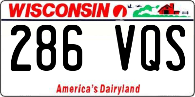 WI license plate 286VQS