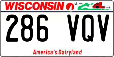 WI license plate 286VQV