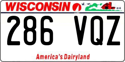 WI license plate 286VQZ