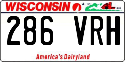 WI license plate 286VRH