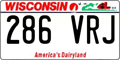 WI license plate 286VRJ