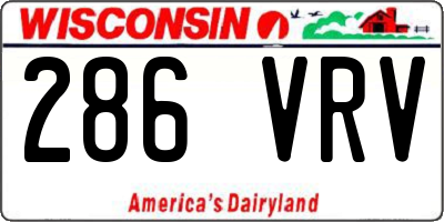 WI license plate 286VRV