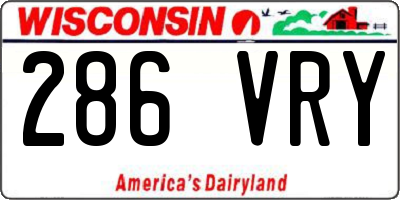 WI license plate 286VRY