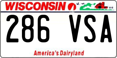 WI license plate 286VSA