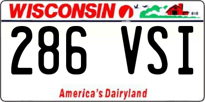 WI license plate 286VSI