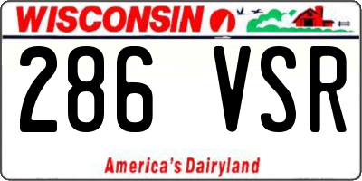 WI license plate 286VSR