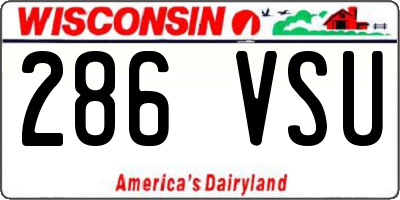 WI license plate 286VSU
