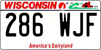 WI license plate 286WJF