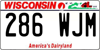 WI license plate 286WJM