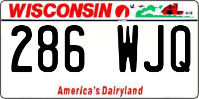 WI license plate 286WJQ
