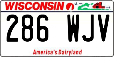 WI license plate 286WJV