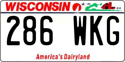WI license plate 286WKG