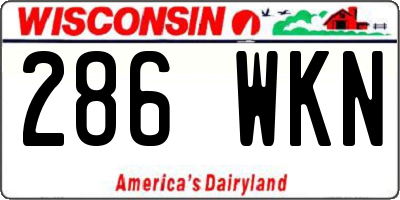 WI license plate 286WKN
