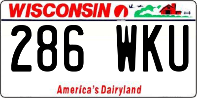 WI license plate 286WKU