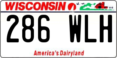 WI license plate 286WLH