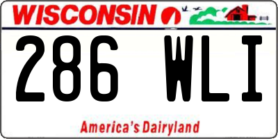 WI license plate 286WLI
