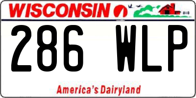 WI license plate 286WLP