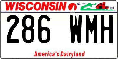WI license plate 286WMH